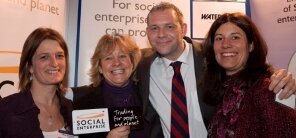 Anne Mountjoy, Julie Harris and Lucy Findlay of RISE with Peter Holbrook